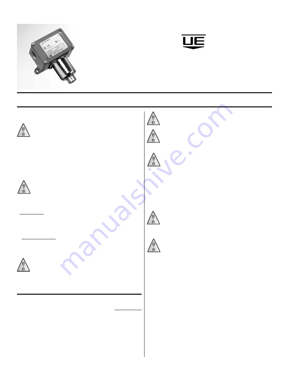 UE 6 Series Installation And Maintenance Instructions Download Page 1