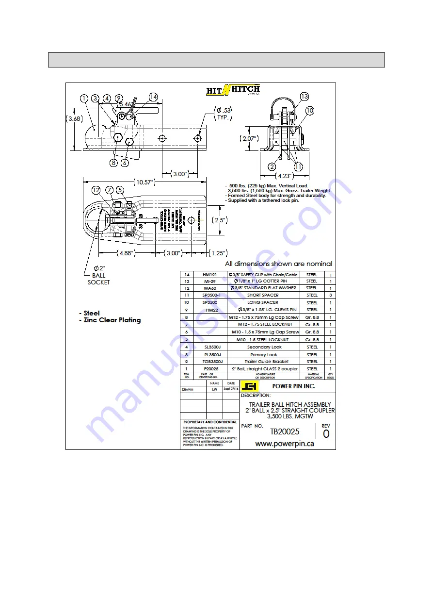 Ultra-tow 54604 Owner'S Manual Download Page 11