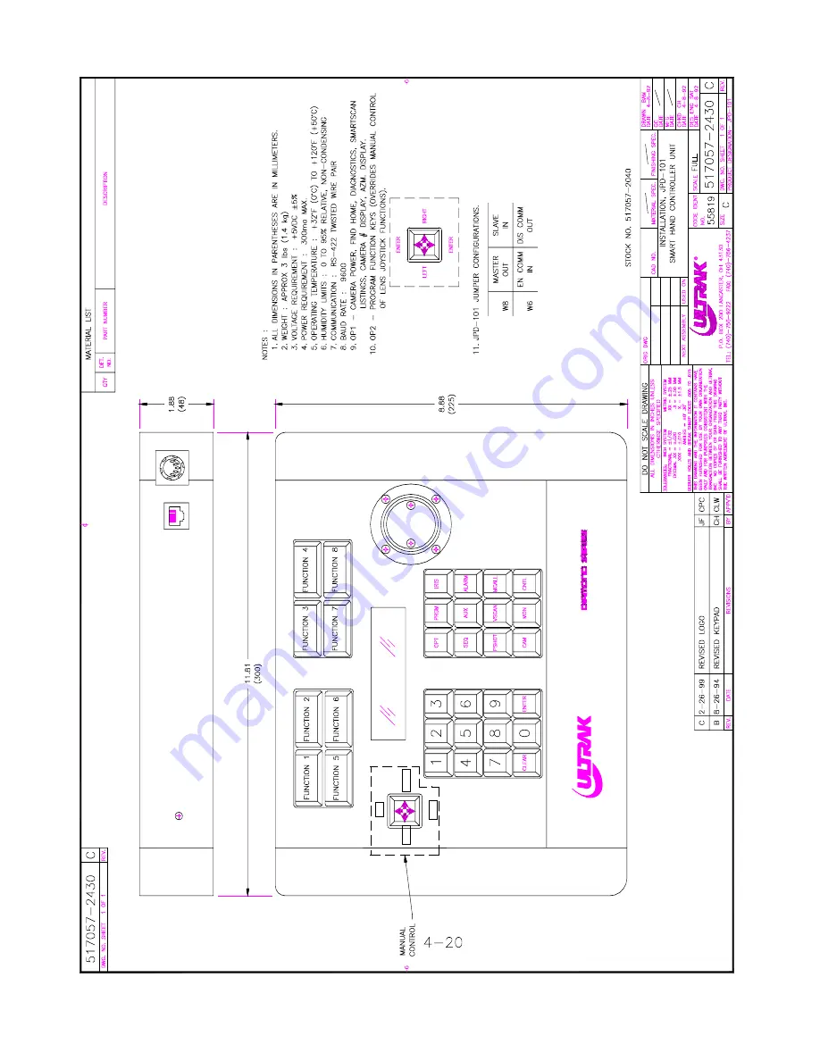 Ultrak JPD-101 Скачать руководство пользователя страница 114