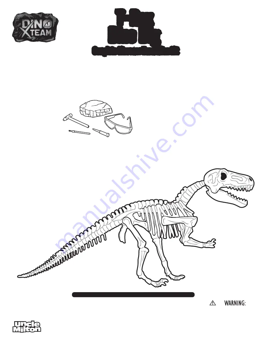 Uncle Milton DINO XTEAM T-Rex Dino Dig Скачать руководство пользователя страница 1