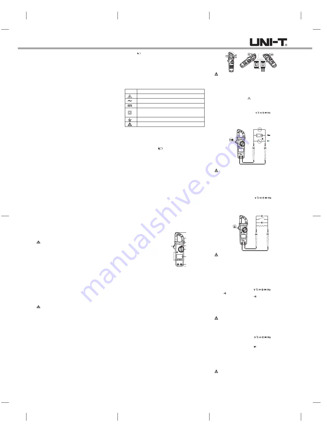 UNI-T UT201+ User Manual Download Page 1