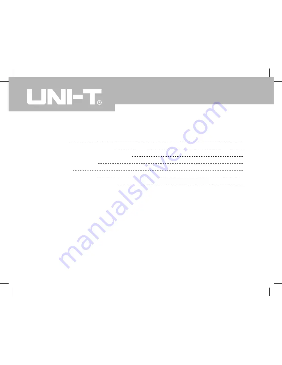 UNI-T UT207A Operating Manual Download Page 3