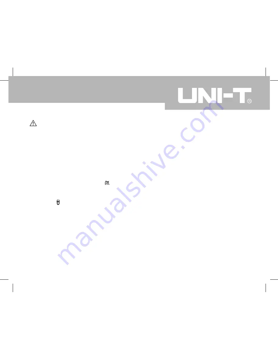 UNI-T UT207A Operating Manual Download Page 18