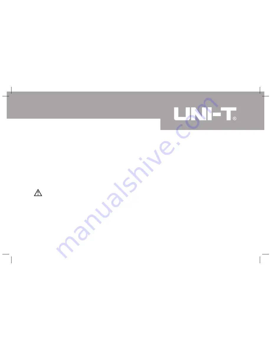 UNI-T UT33B Operating Manual Download Page 39