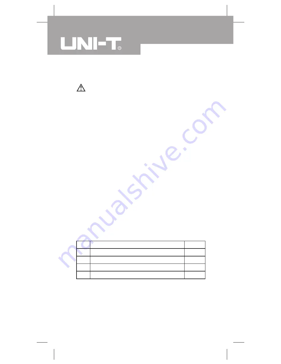 UNI-T UT39E Operating Manual Download Page 2