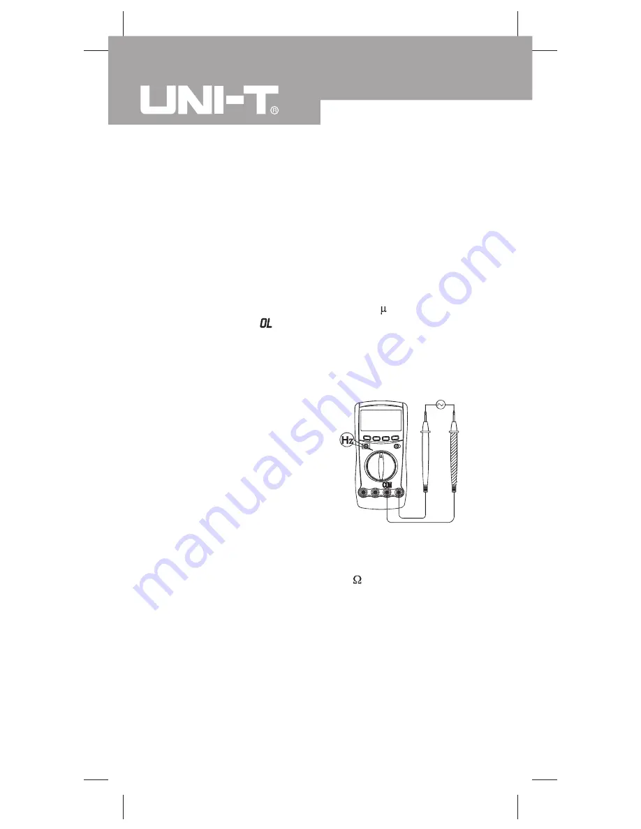 UNI-T UT60B Operating Manual Download Page 20