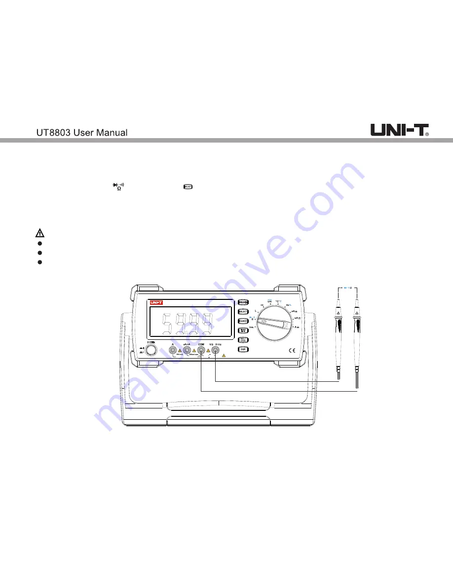 UNI-T UT8803 User Manual Download Page 14