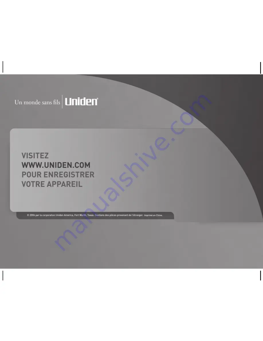 Uniden DECT 160 (French) Manual D'Utilisation Download Page 60