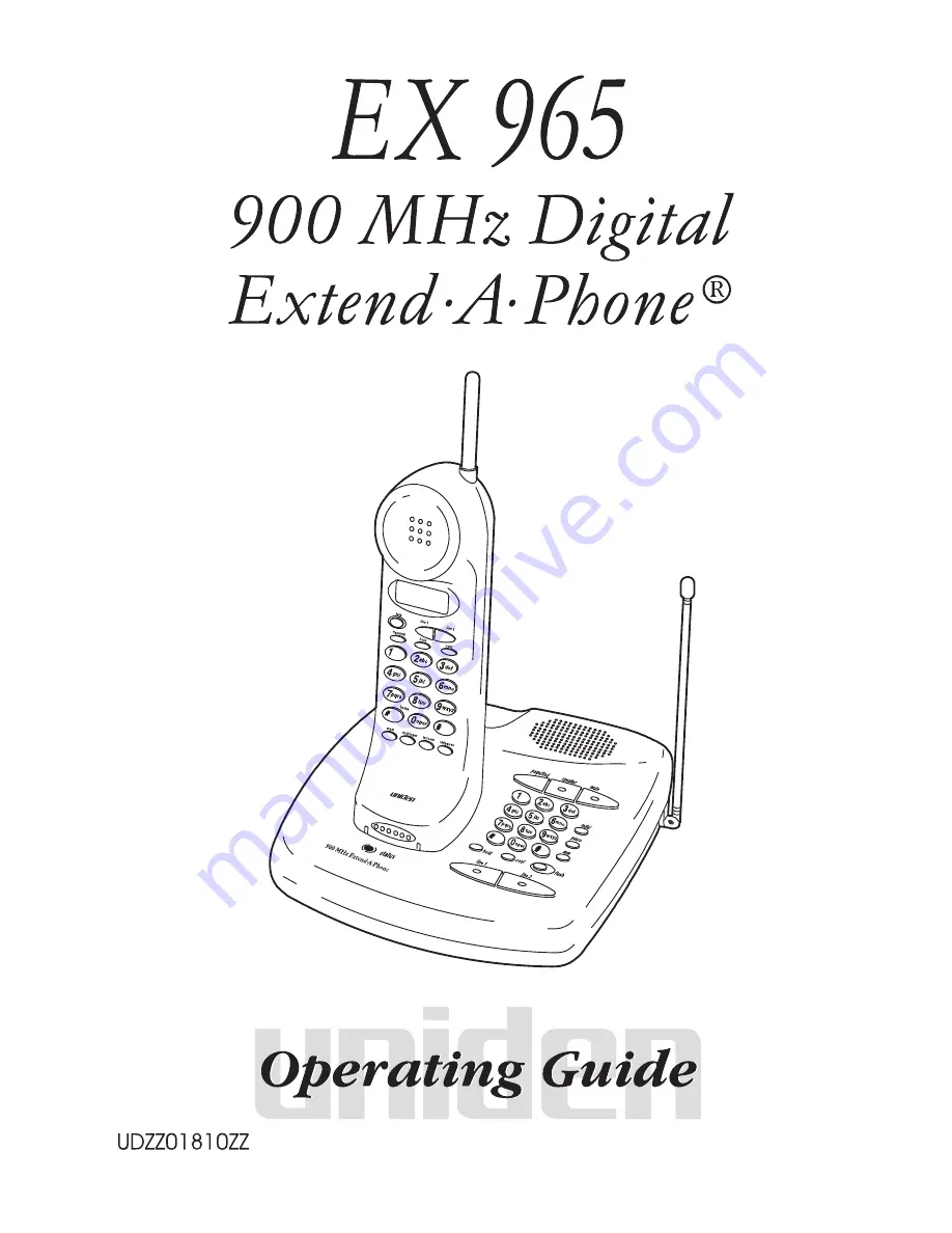 Uniden EX965 User Manual Download Page 41