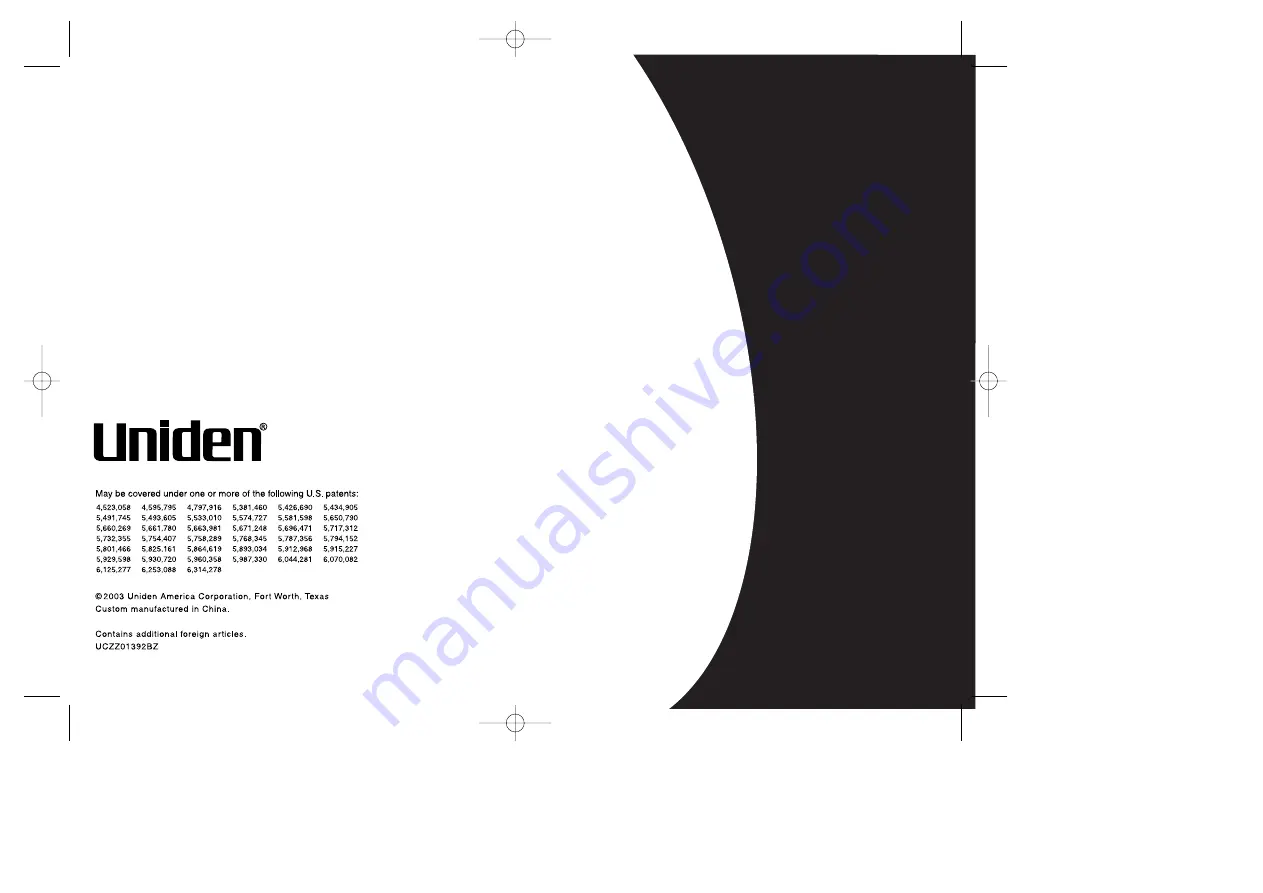 Uniden EXAI398 Series Owner'S Manual Download Page 56