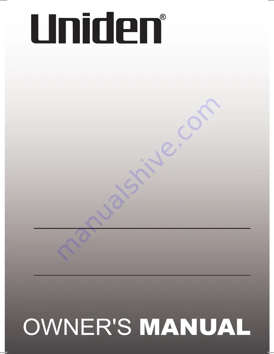 Uniden XDECT R001 Owner'S Manual Download Page 1