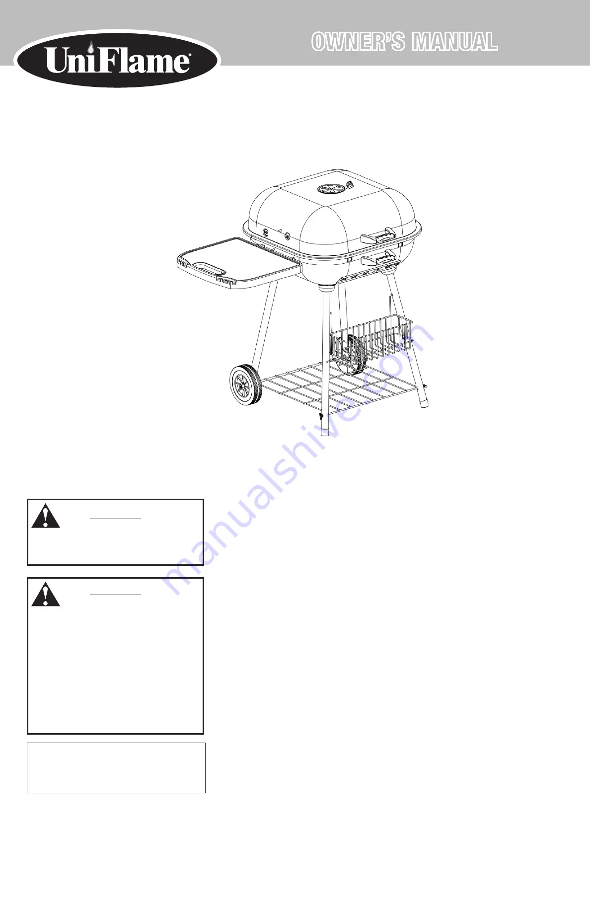 Uniflame NB2153D Owner'S Manual Download Page 1