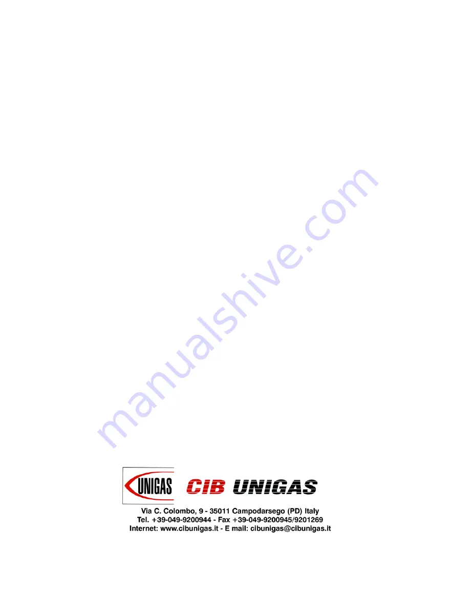 Unigas P20 Installation, Operation And Maintanance Manual Download Page 52