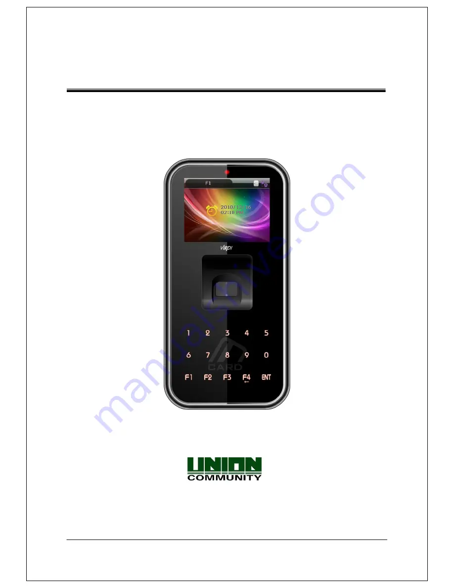 Union Community AC-5000 User Manual Download Page 1