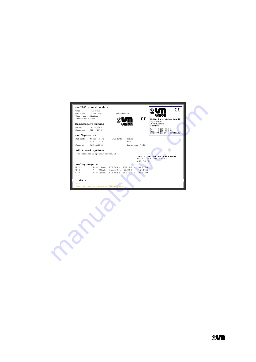 Union Instruments CWD 2005 Скачать руководство пользователя страница 76