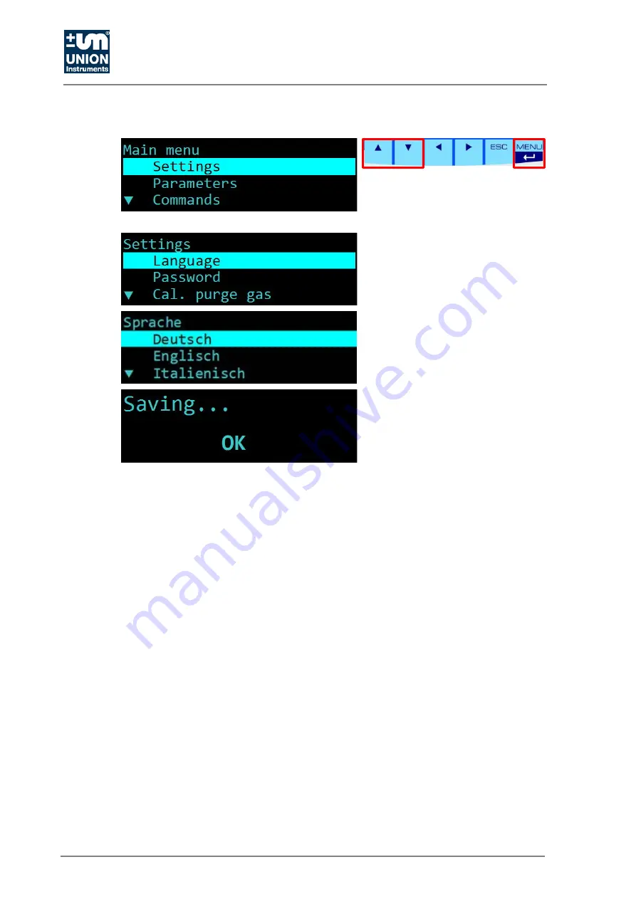 Union Instruments INCA6001 Translation Of The Original Operating Instructions Download Page 44