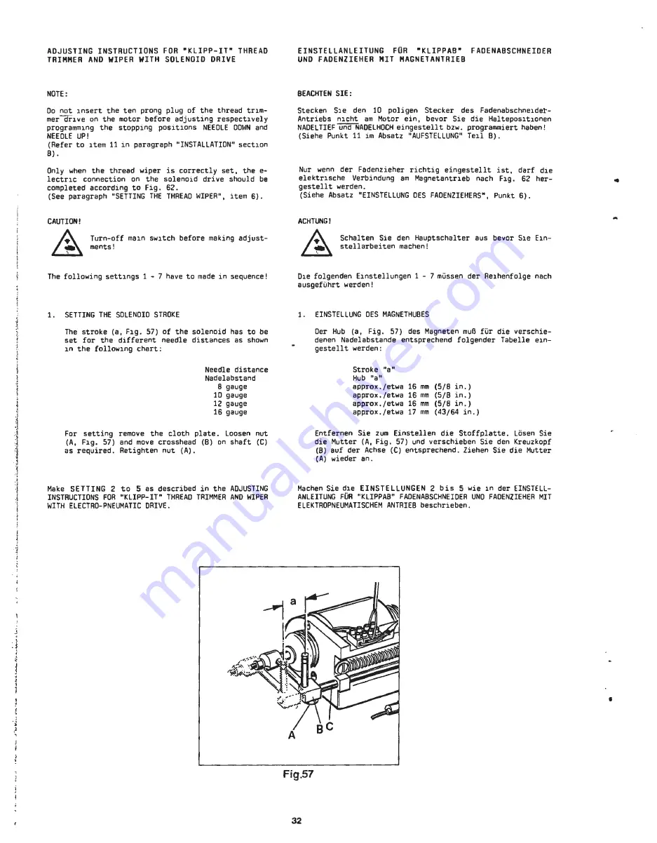 UnionSpecial 34 700 BW Instructions And Illustrated Parts List Download Page 38