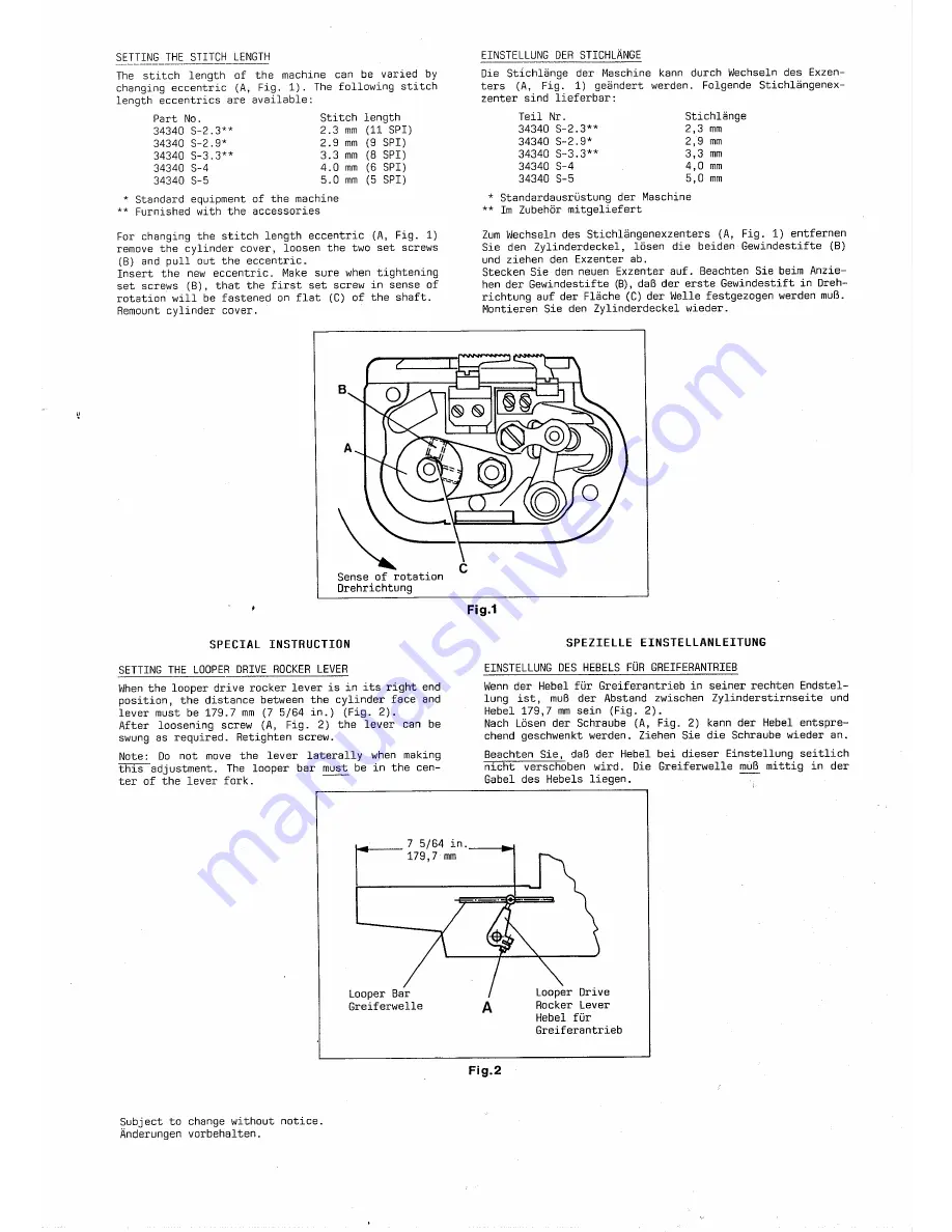 UnionSpecial 34800 SKPCC-16 Supplement Manual Download Page 4