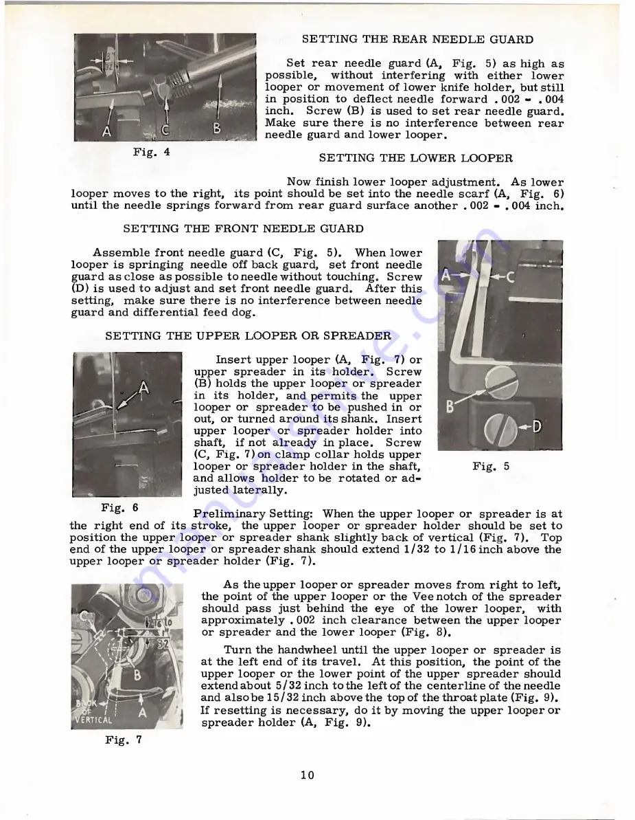 UnionSpecial 39500 MC Instructions For Adjusting And Operating Download Page 10