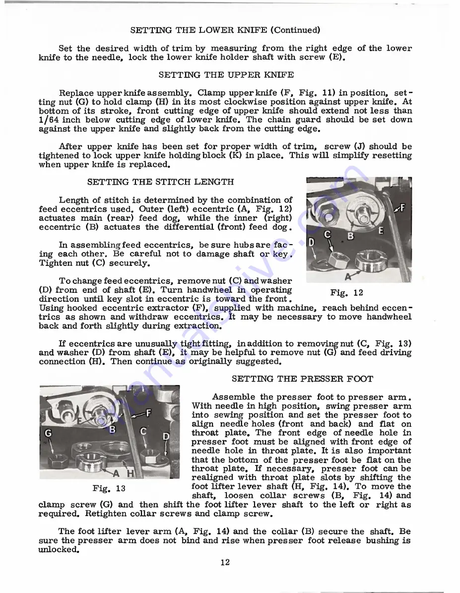 UnionSpecial 39500 MC Instructions For Adjusting And Operating Download Page 12