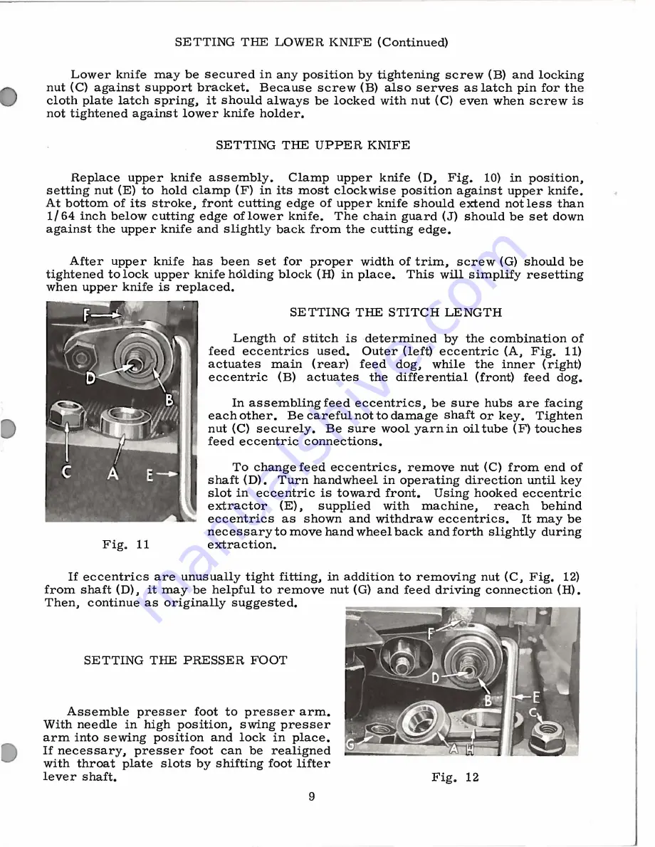 UnionSpecial 39500AC-060 Instructions For Adjusting And Operating Download Page 9