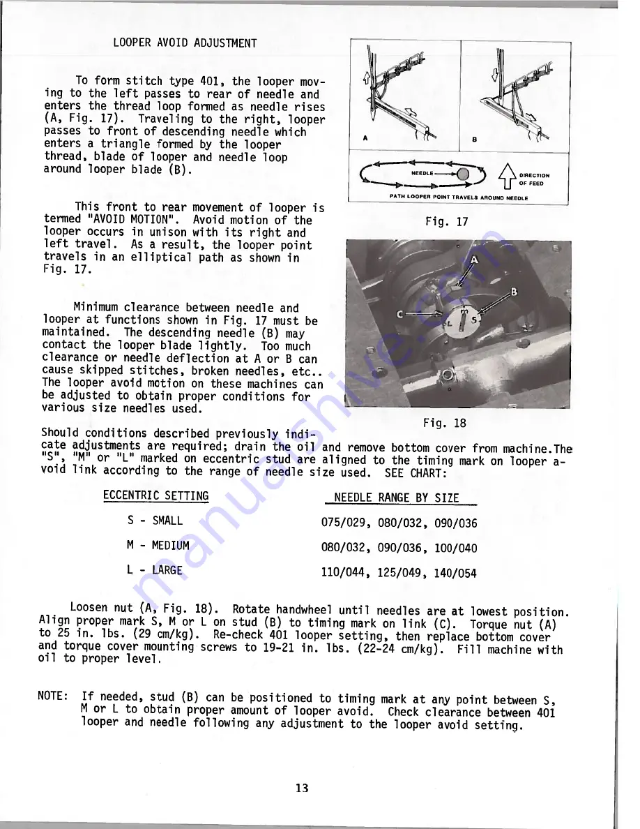 UnionSpecial 398 Classic Series Adjusting Instructions And Illustrated Parts List Download Page 13