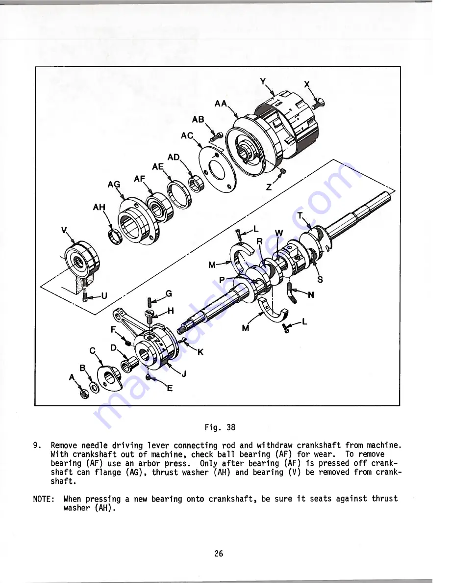 UnionSpecial 398 Classic Series Adjusting Instructions And Illustrated Parts List Download Page 26