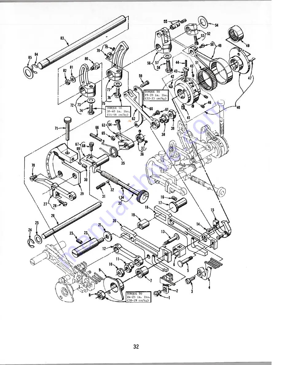 UnionSpecial 398 Classic Series Adjusting Instructions And Illustrated Parts List Download Page 32