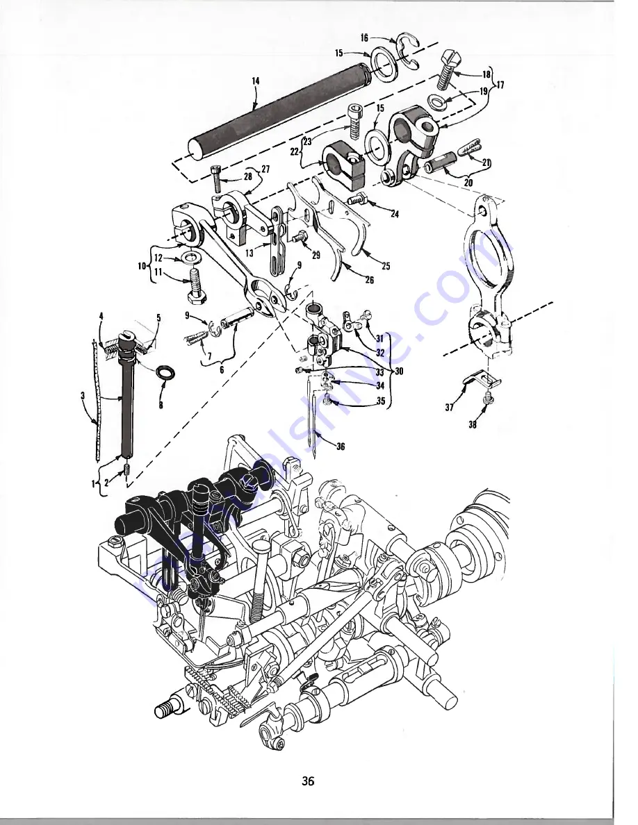 UnionSpecial 398 Classic Series Adjusting Instructions And Illustrated Parts List Download Page 36