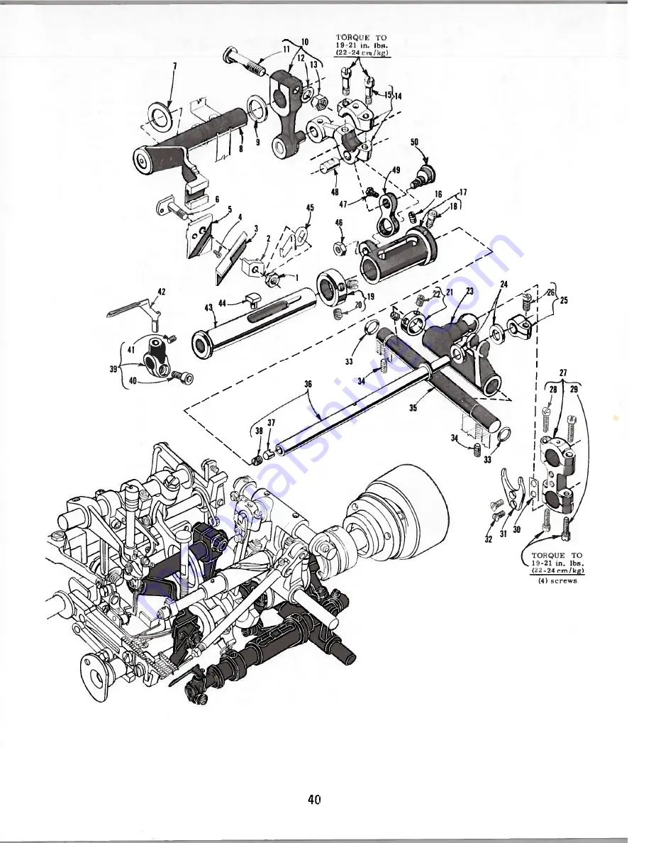 UnionSpecial 398 Classic Series Adjusting Instructions And Illustrated Parts List Download Page 40