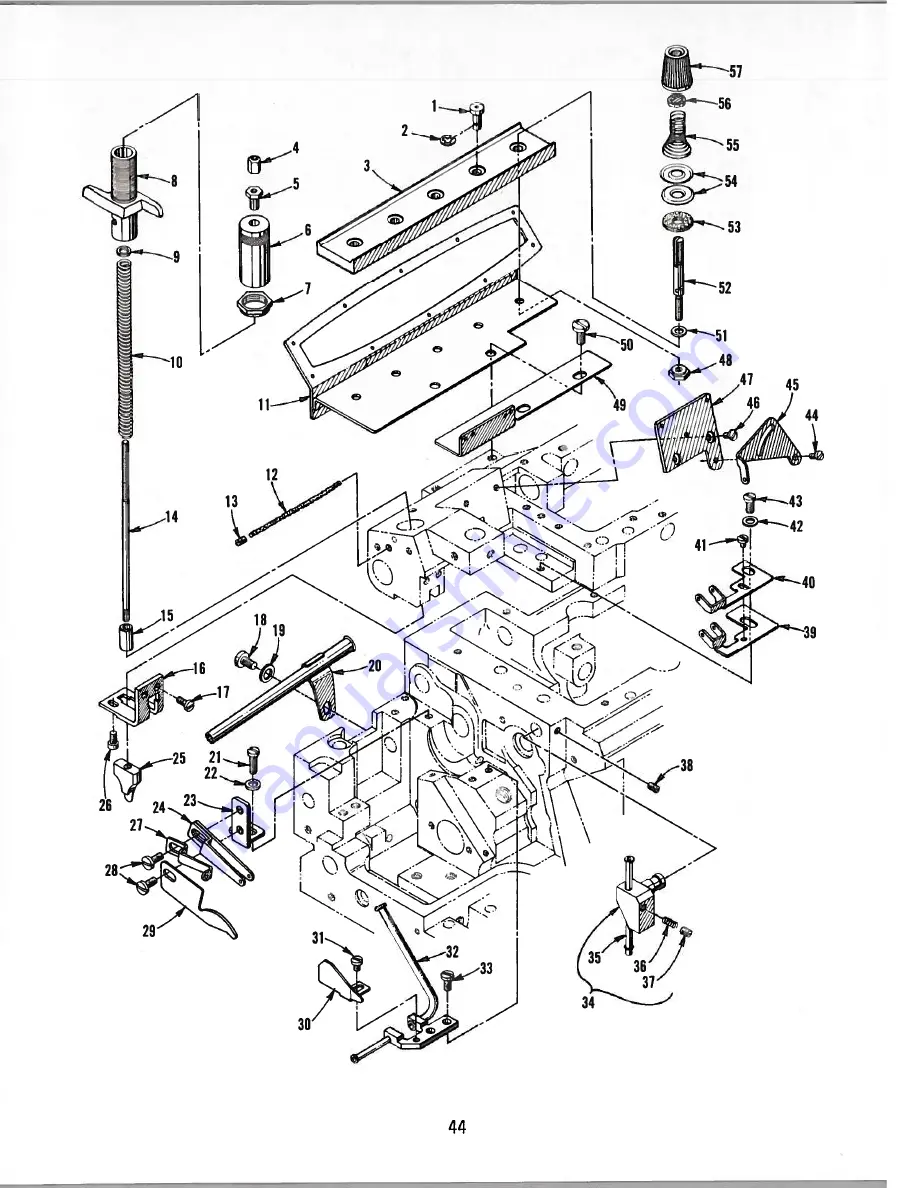 UnionSpecial 398 Classic Series Adjusting Instructions And Illustrated Parts List Download Page 44