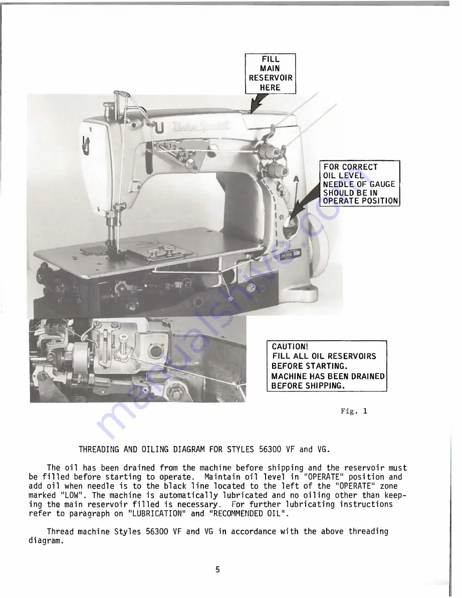 UnionSpecial 50000 Series Adjusting Instructions And Illustrated Parts List Download Page 5