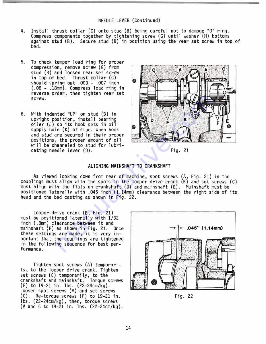 UnionSpecial 50000 Series Adjusting Instructions And Illustrated Parts List Download Page 14