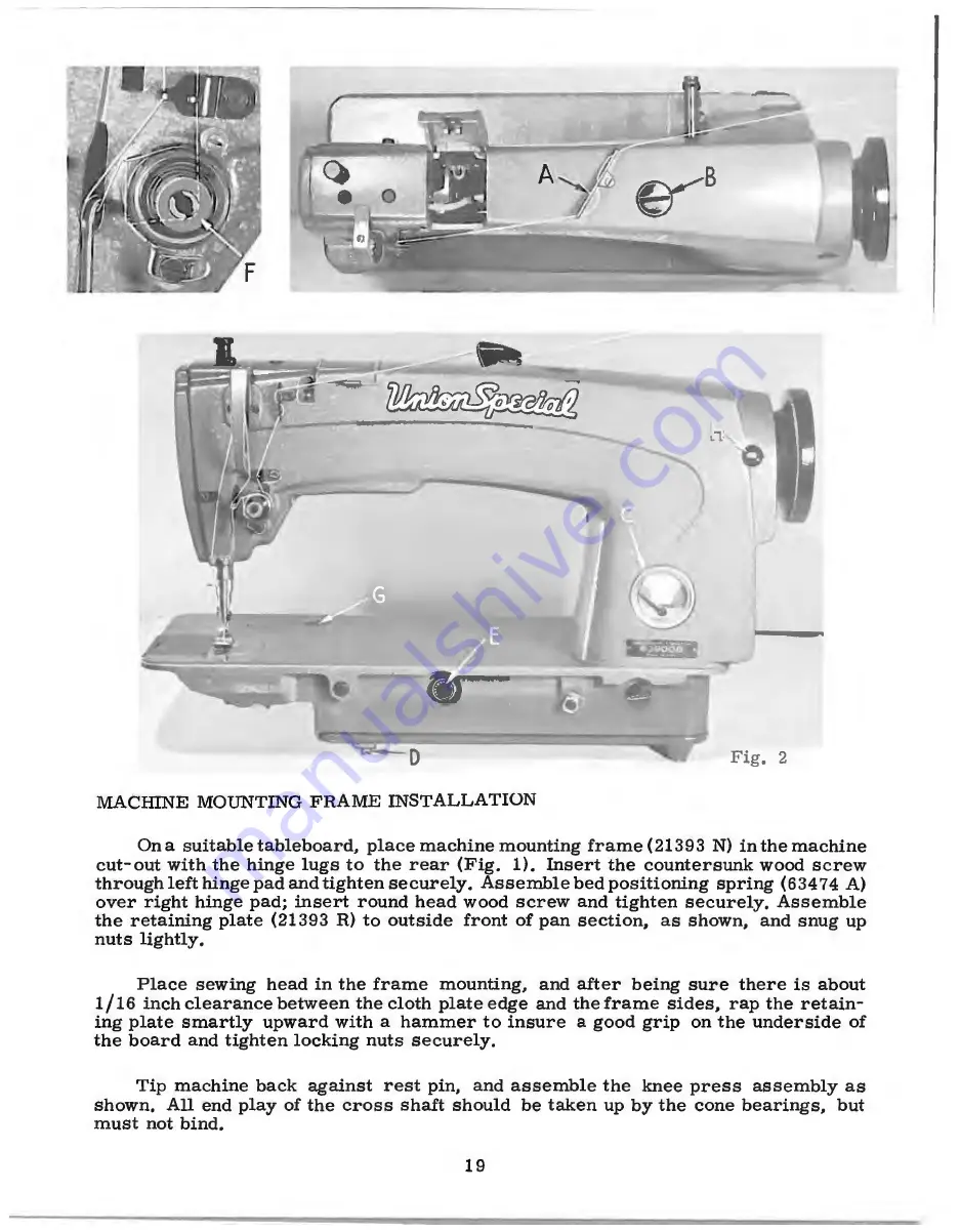 UnionSpecial 63900 Series Instructions For Adjusting And Operating Download Page 19