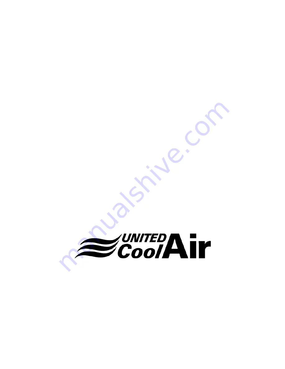 United CoolAir MP Controller Installation & Operating Manual Download Page 1