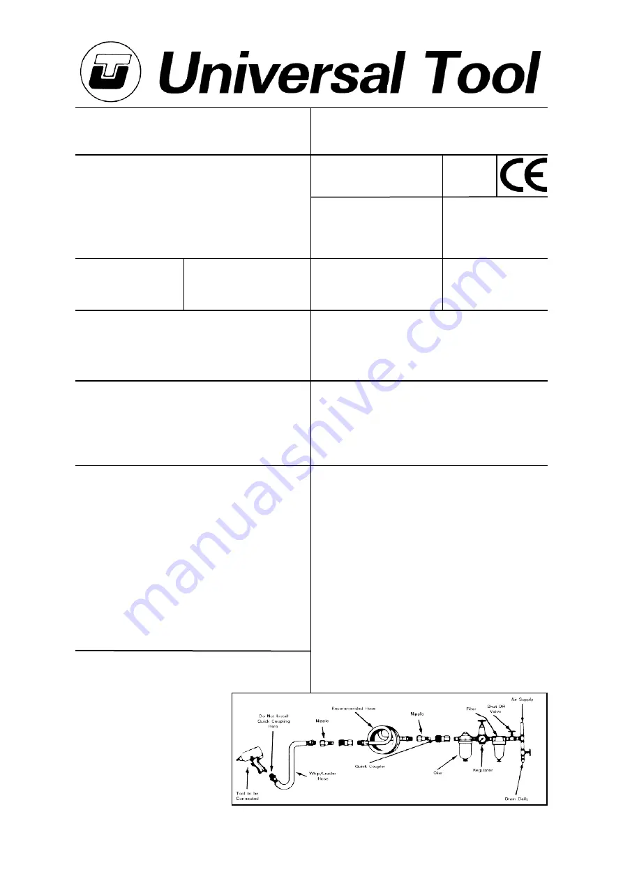 Universal Tool UT8708 Operator Instructions Download Page 1