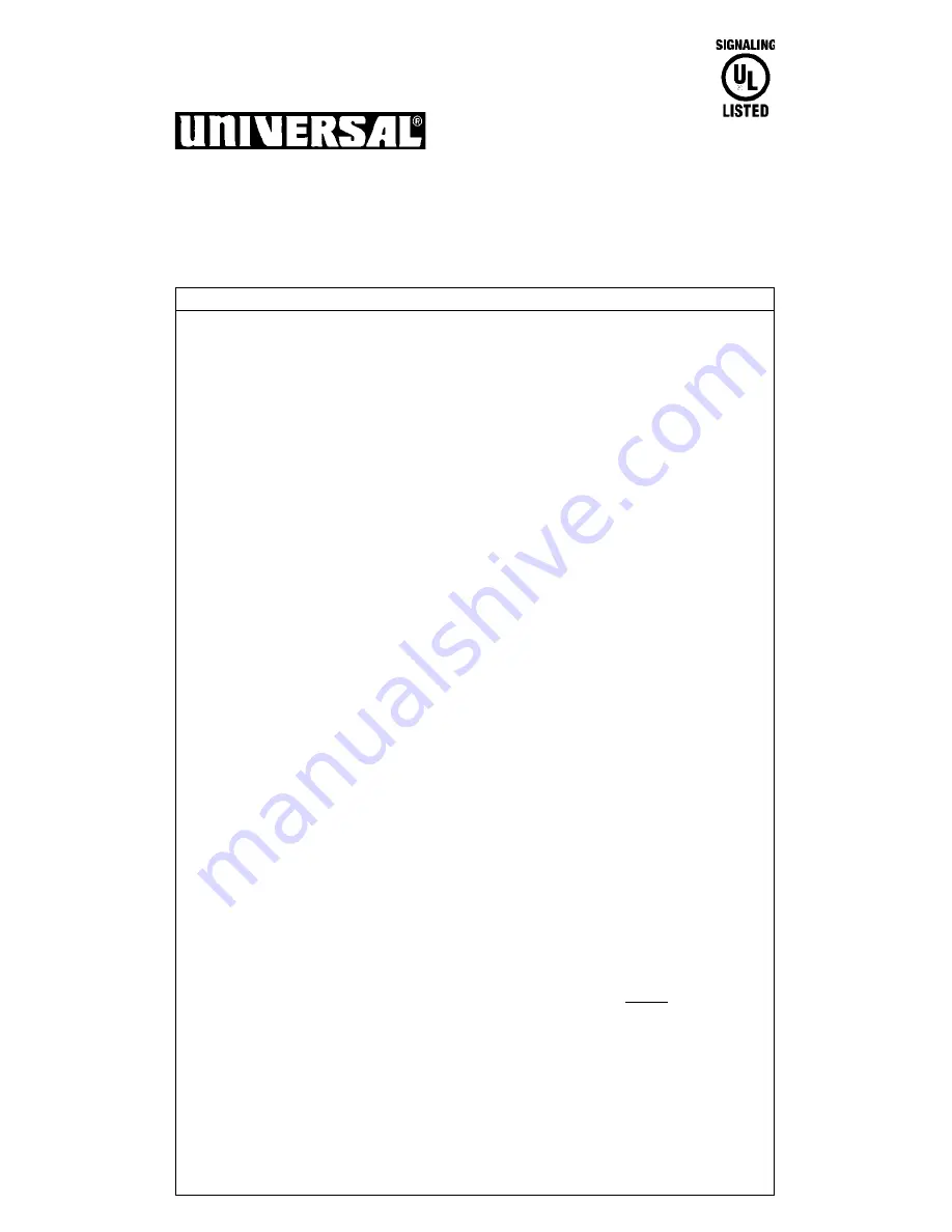 Universal SS-775 Instructions Manual Download Page 1