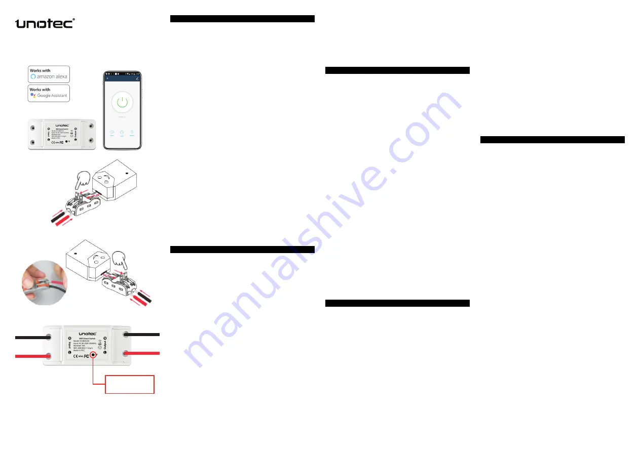 unotec INTERRUPTOR WiFi Quick Start Manual Download Page 1