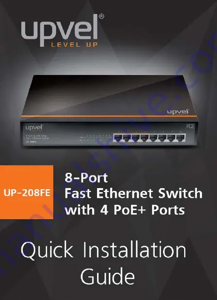 Upvel UP-208FE Quick Installation Manual Download Page 1