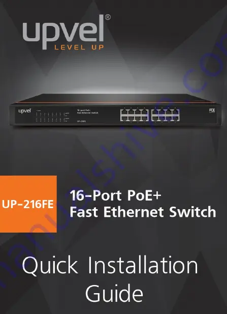 Upvel UP-216FE Quick Installation Manual Download Page 1