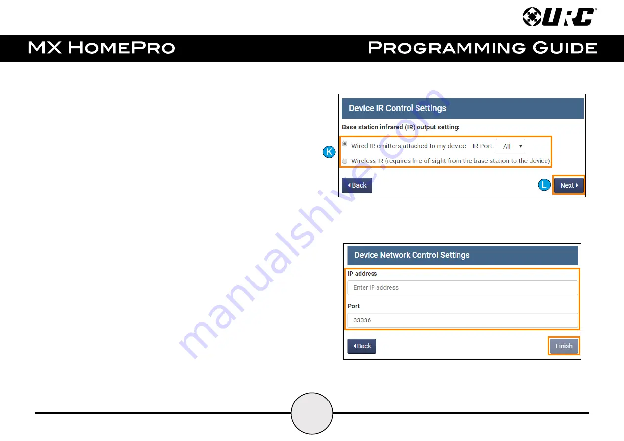 URC MX HomePro Programming Manual Download Page 22