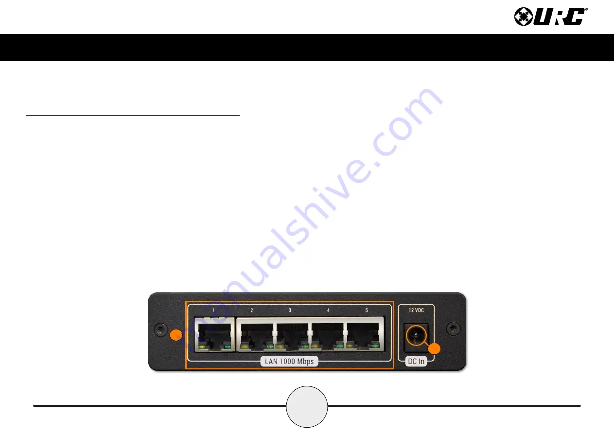 URC Total Control HDA-SW5 Скачать руководство пользователя страница 6