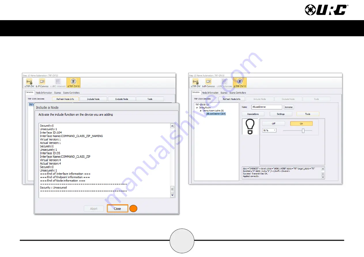 URC Total Control TRF-ZW10 Owner'S Manual Download Page 35