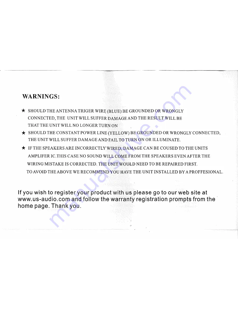 US Audio USA100UB User Manual Download Page 7