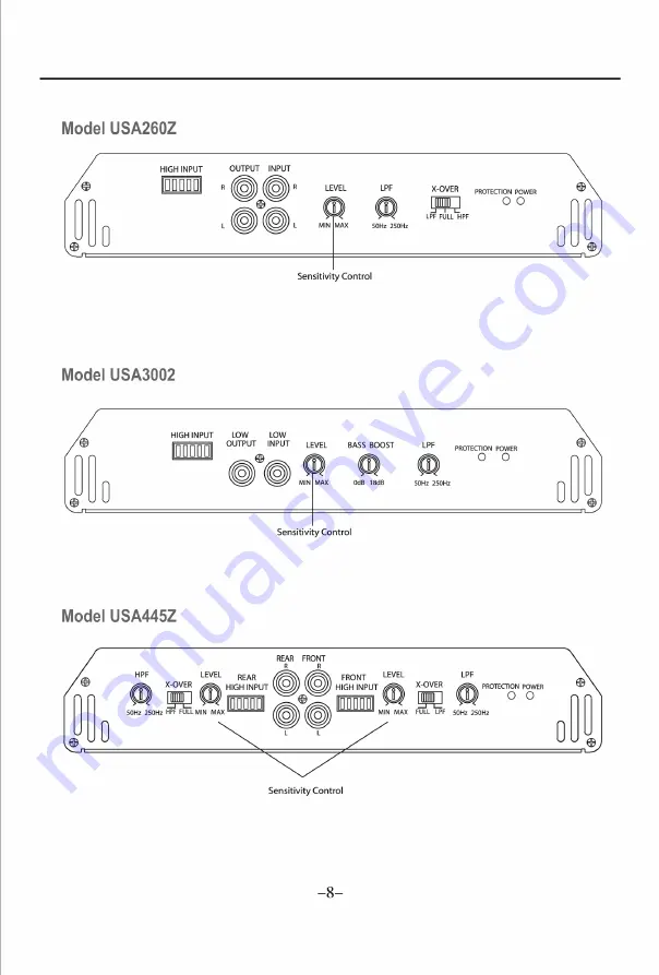 US Audio USA260Z Operating Instructions Manual Download Page 8