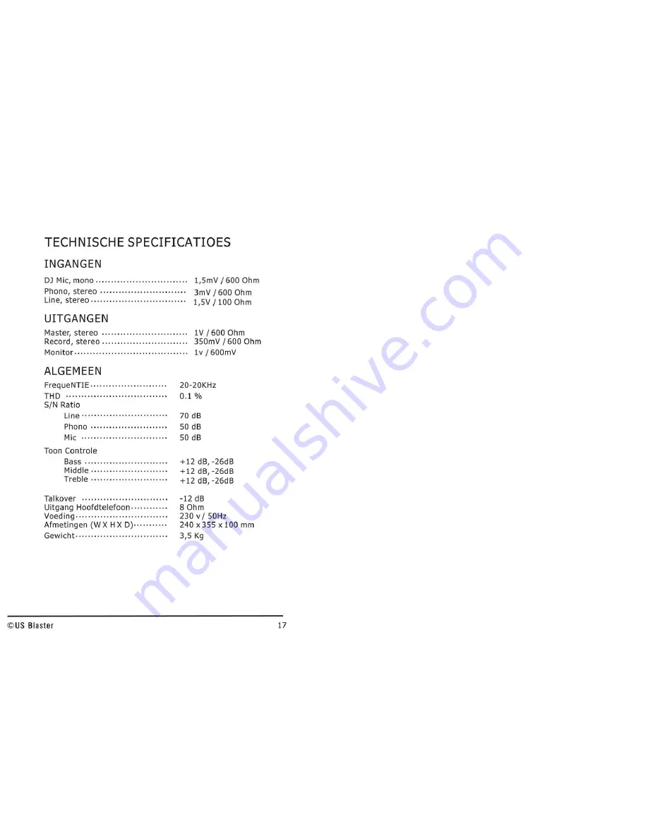 US Blaster USB 7003 User Manual Download Page 9