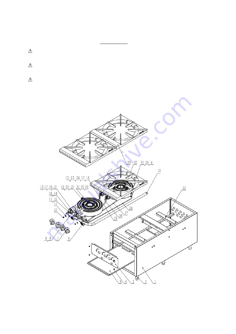 US COOKING EQUIPMENT USSP-18-1 Operating Instructions Manual Download Page 19