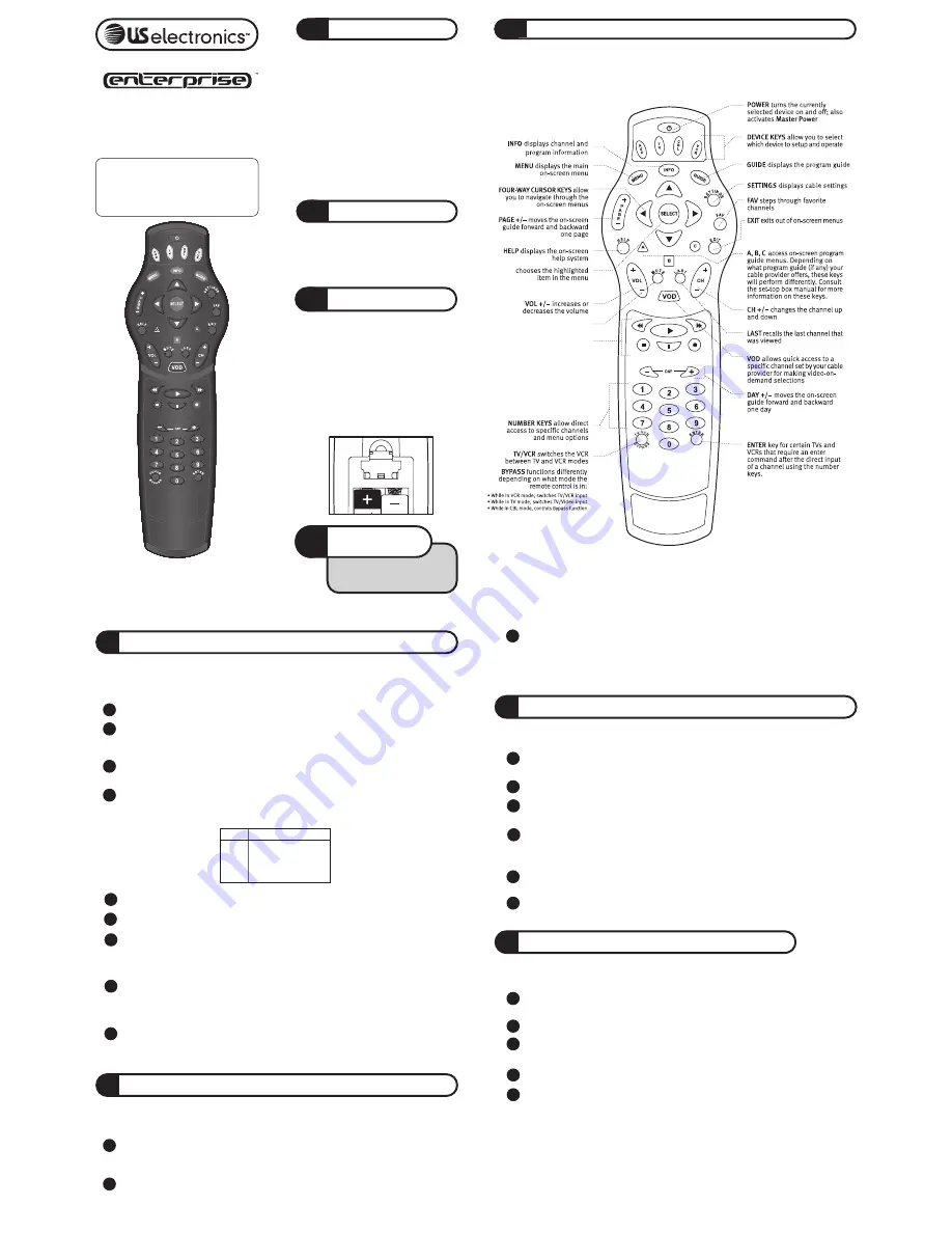 US Electronics 3000 User Manual Download Page 1