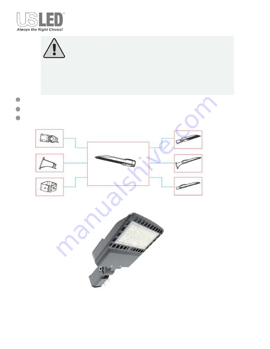 US LED QDXLE Installation Instructions Download Page 1