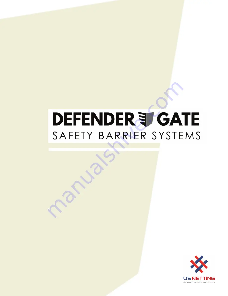 US Netting Defender Gate 20 Instruction Manual Download Page 1